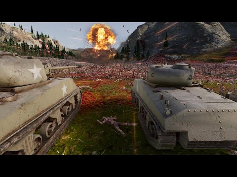 20K US ARMY and Tactical NUKE ☢️vs 2 MILLION ZOMBIES - UEBS 2