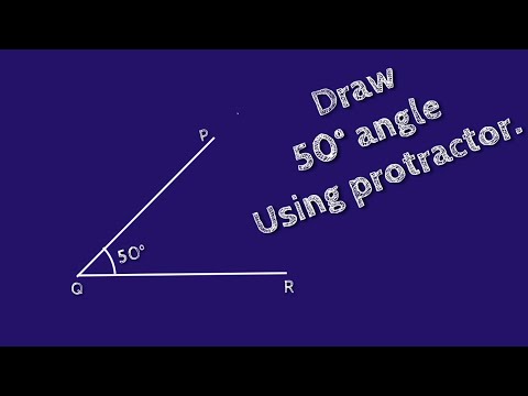 How to draw 50 degree angle using protractor.Construct 50 degree angle using protractor.shsirclasses