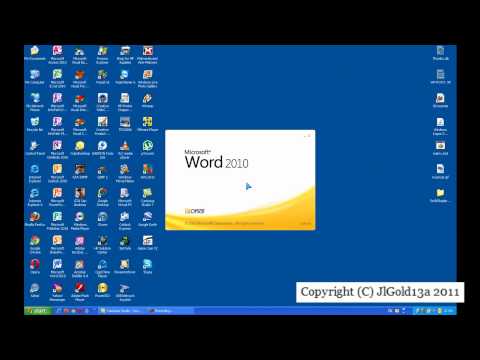 Microsoft Office 2010 running on Windows XP
