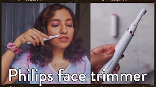 Philips Precision Trimmer Test | schmerzfreie Gesichtshaarentfernung zu Hause // #MagaliBeauty