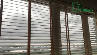 Rèm sáo gỗ hệ 1 dây kéo câp cấp bản 5cm.