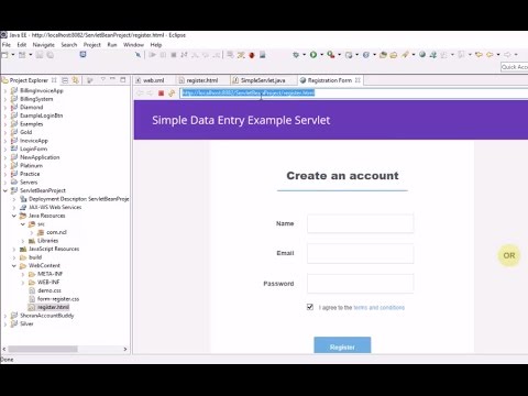 Java Servlet Form Example in Eclipse IDE With Tomcat, xml, HTML,JSP