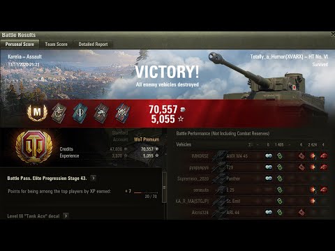 HT No. VI - 4 KILL + 2,424 DMG + 1,405 AST - Karelia — Assault | World of Tanks