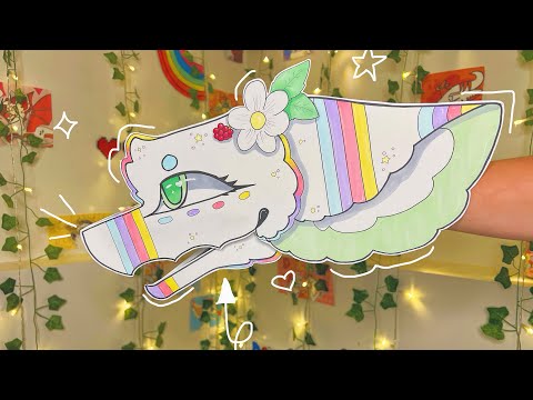 How to make a PAPER DRAGON PUPPET! || Easy, full tutorial! || Deca