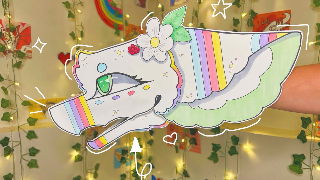 How to make a PAPER DRAGON PUPPET! || Easy, full tutorial! || Deca