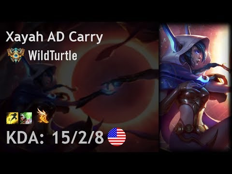 Xayah AD Carry vs Sivir - WildTurtle - NA Challenger Patch 7.24
