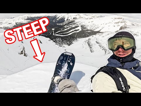 Snowboarding Steep Double Black Diamonds in Banff, Canada