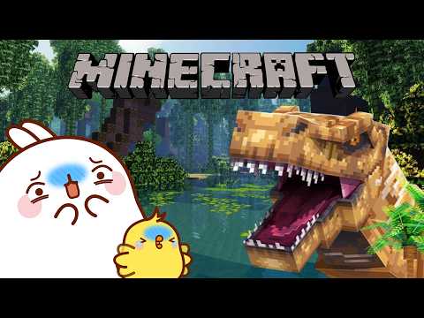 Molang and Piu Piu Try to Survive Minecraft Universal! 🦖🦈🚗