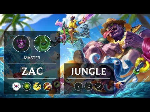 Zac Jungle vs Nidalee - KR Master Patch 9.2