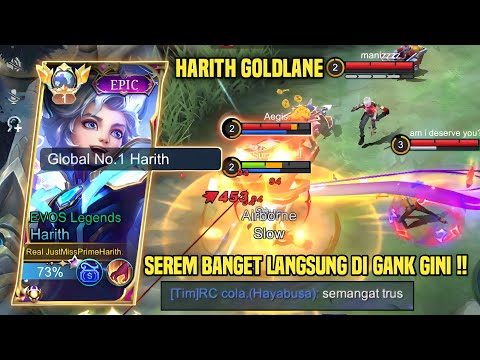 AMPUN ! STRESS MAIN HARITH GOLD LANE LANGSUNG KENA GANK GINI ! HARITH TOP 1 GLOBAL 2023 - MLBB