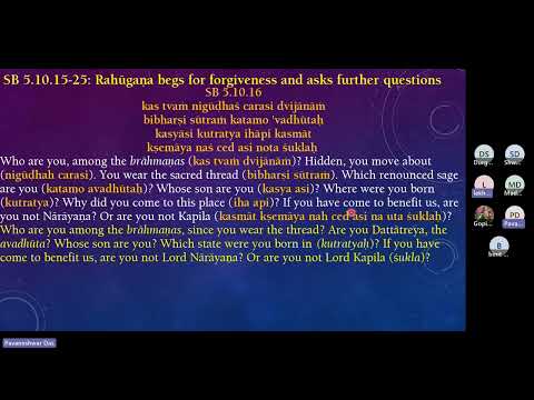 Saturday Bhakti Vaibhav 170623 SB 5.10.16 - 11.5 Rahugana begs forgiveness and Bharata Responds