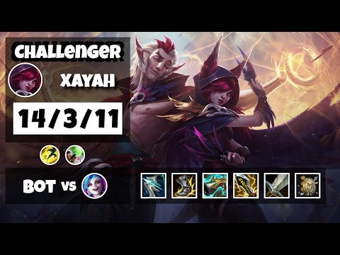 Xayah Gameplay Challenger Replay S11 - 11.8 Bot Lane (14/3/11) - BR
