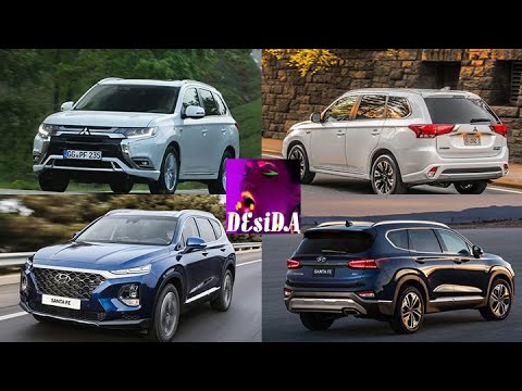 2019 Mitsubishi Outlander vs 2019 Hyundai Santa Fe (technical comparison) #Mitsubishi #Hyundai