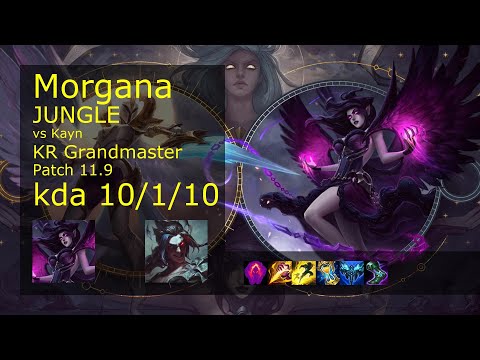 Morgana vs Kayn Jungle - KR Grandmaster 10/1/10 Patch 11.9 Gameplay // [롤] 모르가나 vs 케인 정글