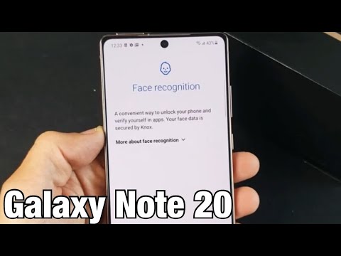 Galaxy Note 20: How to Add Face Recognition Password