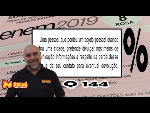 ENEM 2019 Q 144 ✅ MATEMÁTICA 👉INEQUAÇÃO/PORCENTAGEM