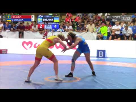 1/4 WW - 68 kg: A. FRANSSON (SWE) v. A. CHERKASOVA (UKR)