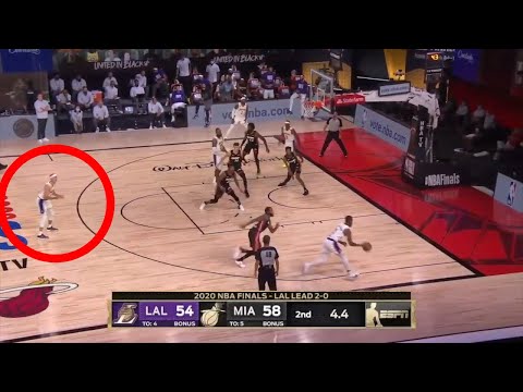 JR Smith Ignores Wide Open Alex Caruso, Takes WILD Fadeaway 3 | Lakers vs Heat Game 3 | NBA Finals