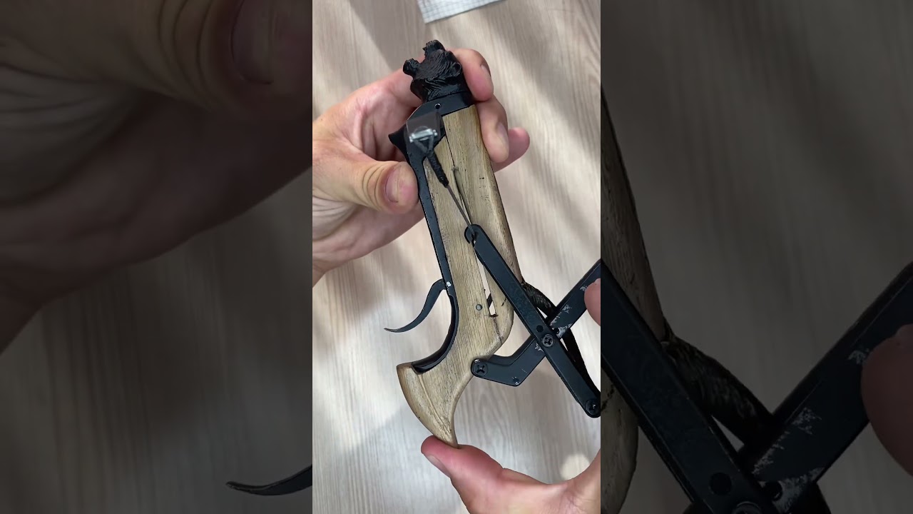 This Tiny Crossbow Hits Like a Beast #woodengun #minicrossbow  #shorts