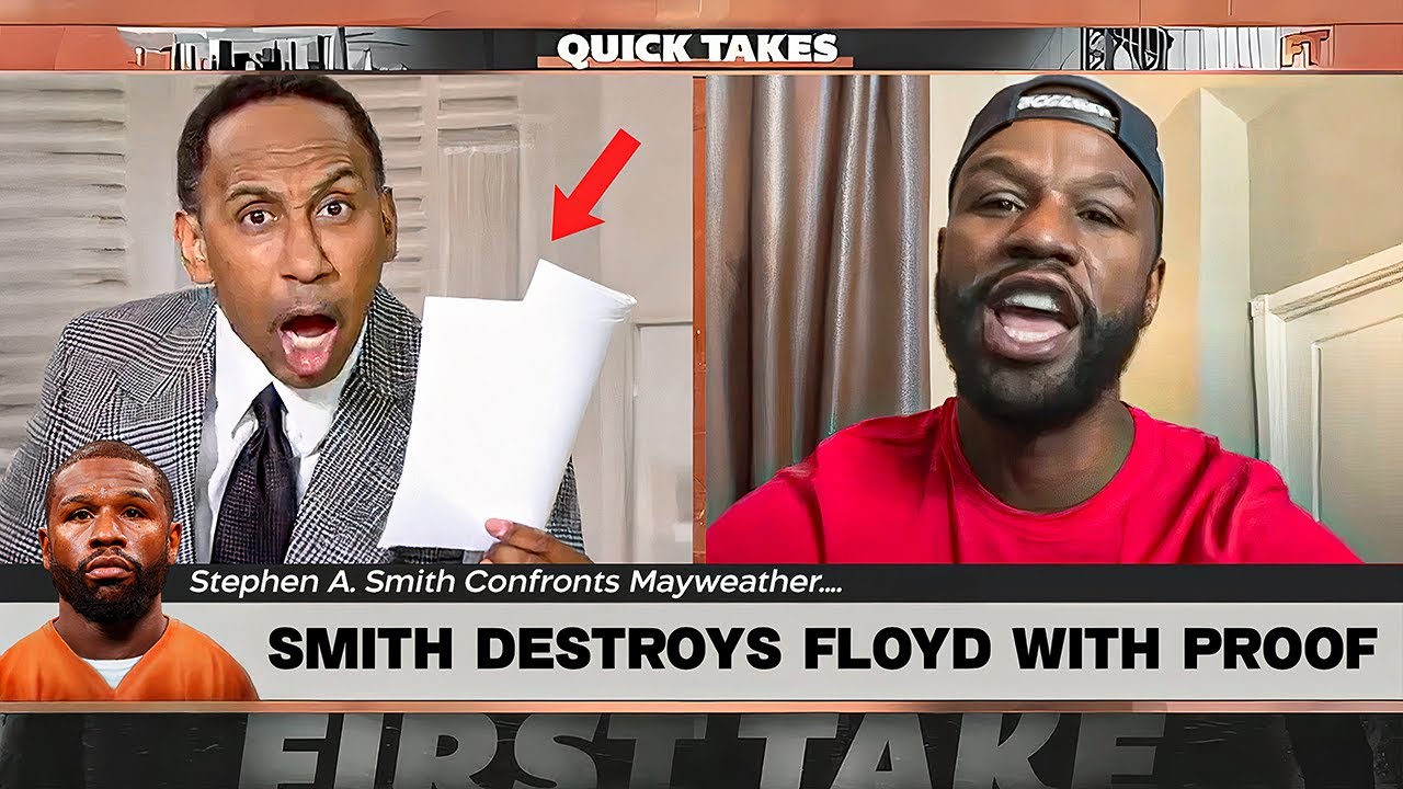 Stephen A. Smith EXPOSED Floyd Mayweather’s Hidden Court Papers On LIVE TV