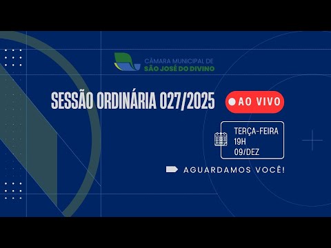 Sessão ordinária 027/2025