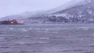 preview picture of video 'Windy on Narvik harbour'