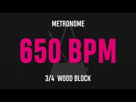 650 BPM 3/4 - Best Metronome (Sound : Wood block)