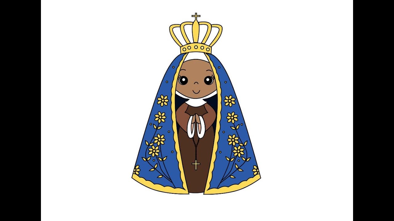 Nossa Senhora Aparecida - desenho - como desenhar Nossa Senhora Aparecida