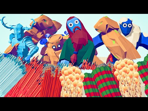 4x GIANT 👹 Vs 🏹 3x EVERY GOD / Totally Accurate Battle Simulator ( TABS )