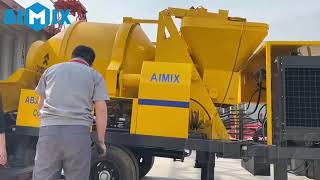 Aimix Group-ABJZ40C Concrete Mixer with Pump loading to South Sudan