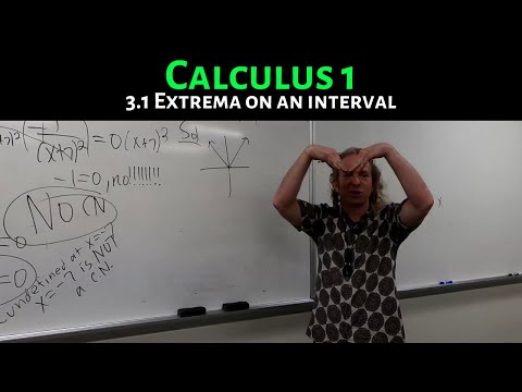 Calculus 1: Lecture 3.1 Extrema on an Interval
