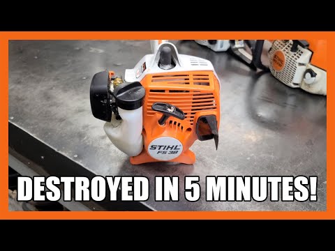 Customer Destroys New STIHL FS38 Weed Whacker In 5 Minutes! #stihl