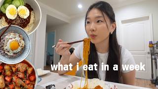 what i eat in a week (home cooked meals)
