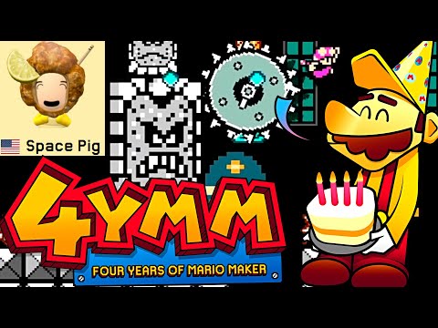 4 Years of Mario Maker 🎉 Bounce Galore 🎉 Space Pig