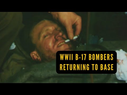 WWII B-17 bombers returning to base #wwii #ww2 #flyingfortress #militaryhistory #luftwaffe #aircraft