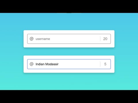 Input Characters Limit Using Html Css Javascript Input Character Limit