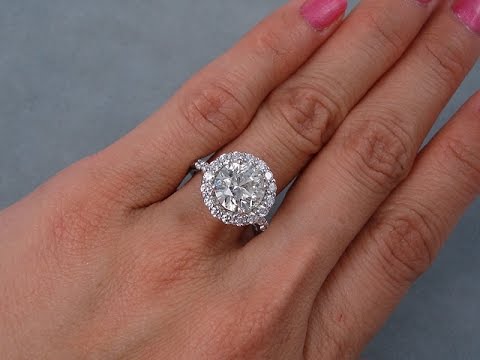 3.60 ctw Round Cut Diamonds Engagement Ring - BigDiamondsUSA