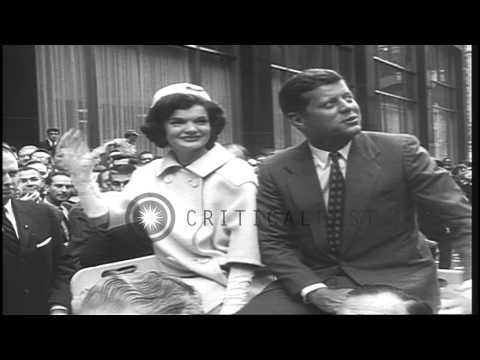 President-elect John Kennedy after winning 1960 Presidential election, and at Ken...HD Stock Footage