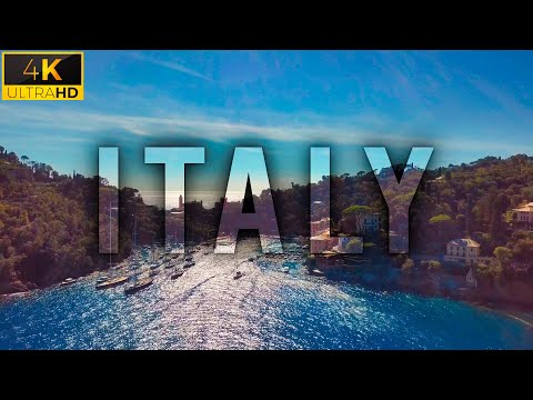 (4K) Música relaxante: Costa do Mar Tirreno vista de cima - belas paisagens com som de piano melodioso