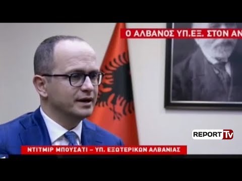 Report TV - Bushati për televizionin grek: Shqiptarët element stabiliteti