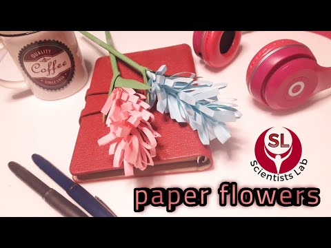 How to make lavender paper flowers| paper flower tutorial DIY