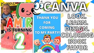 CANVA Look.Learn.Design | Coloring Book Favor
