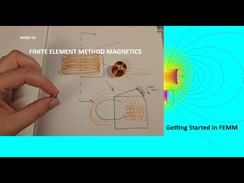 How to model a simple coil and magnet in FEMM (Finite Element Method Magnetics) - Beginner Tutorial