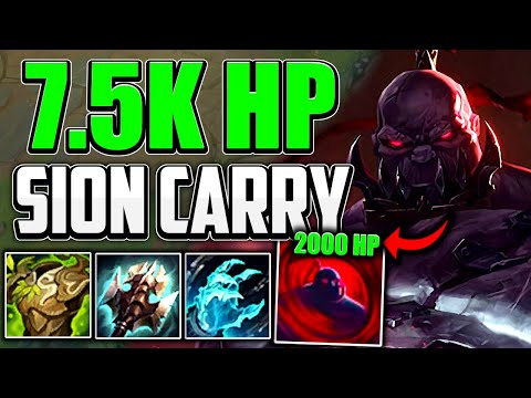 Sion but I have 7500 HP (DEALING/TAKING THE MOST DAMAGE IN GAME) FINAL BOSS SION - League of Legends