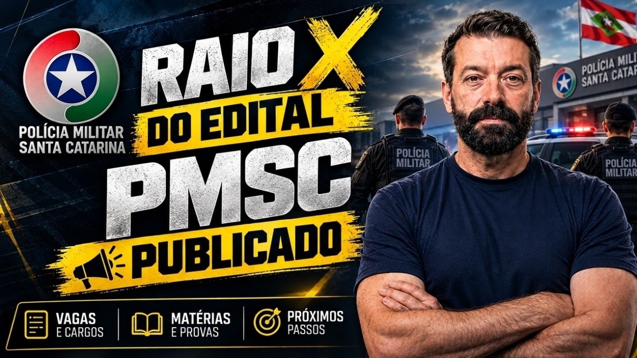 CONCURSO PM SC  2026: 500 VAGAS SOLDADO INICIAL DE R$ 8.505,00