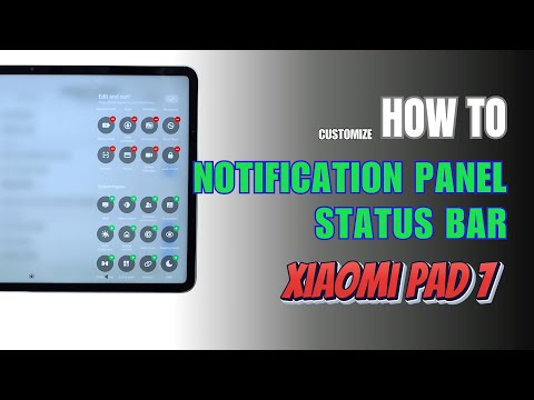 How to Edit Notification Panel Shortcuts | Status bar on Xiaomi Redmi Pad 7