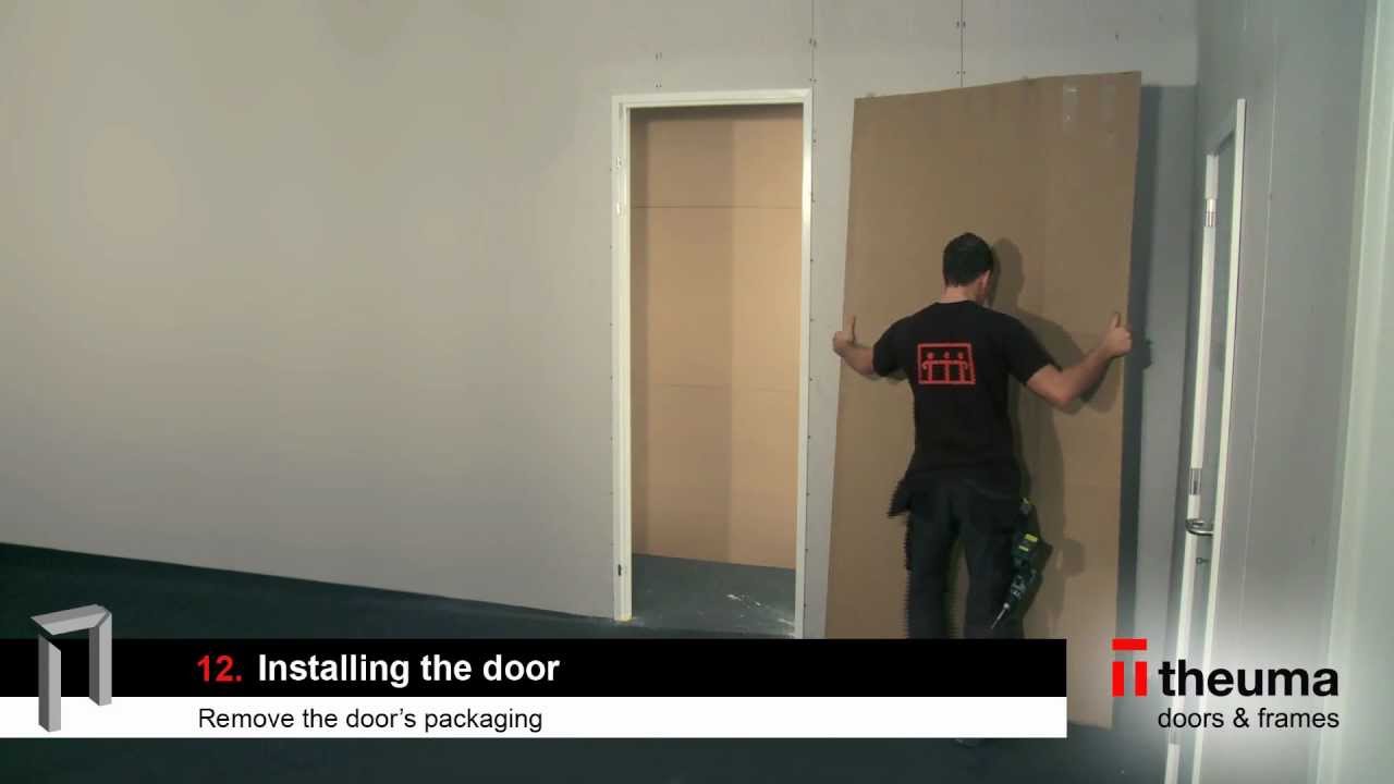 Installation instructions: Theuma Mono door frame and white lacquered door