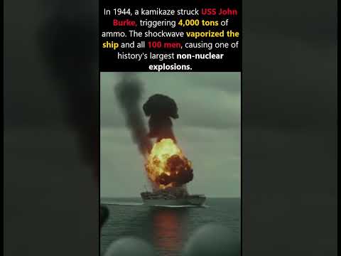 A Single Kamikaze Plane Destroyed a U.S. Battleship in Seconds in WW2 #shorts