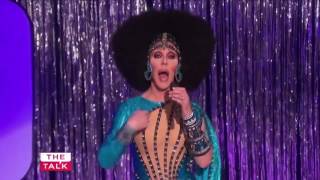 Chad Michaels on The Talk as Cher performing for Cher!  02 28 17