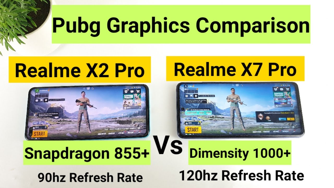 Realme x7 pro vs realme x2 pro pubg 90fps graphics settings comparison 90